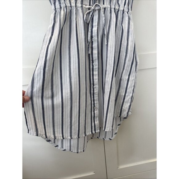 Japna Short Sleeve Dress Women’s Size Sm Striped Button Up Short Sleeve Dress - Picture 7 of 9
